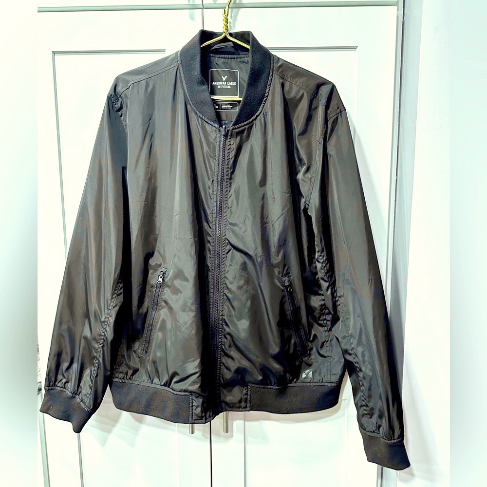 American Eagle Outfitters Men’s Black Bomber Jacket